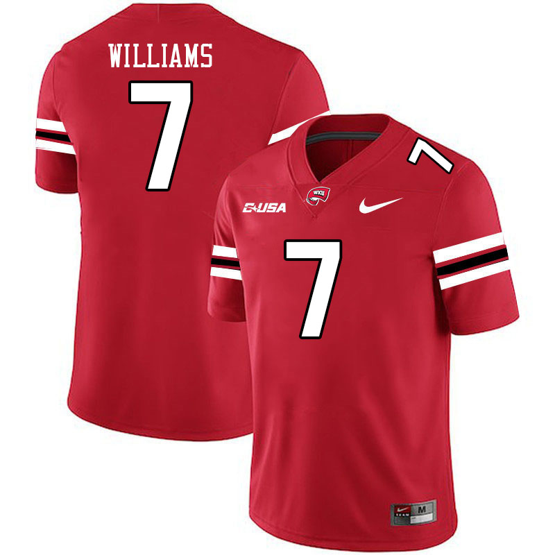Western Kentucky Hilltoppers #7 Takulve Williams College Football Jerseys Stitched Sale-Red Western Kentucky Hilltoppers #7 Takulve Williams College Football Jerseys Stitched Sale-Red